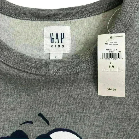 Gap Kids Peanuts Snoopy Sweatshirt, Size XL - Picture 3 of 4